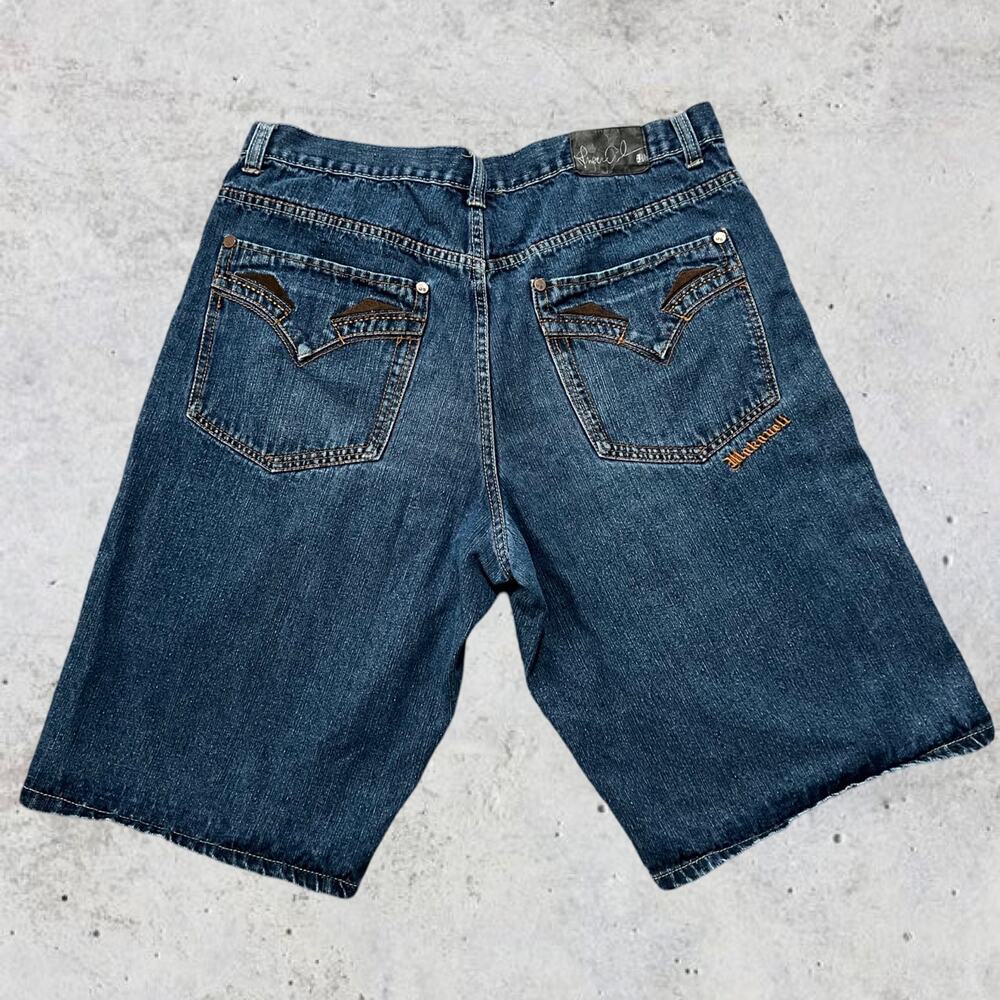 Vintage Y2K Makaveli Jean Shorts Jorts Size 38 Waist